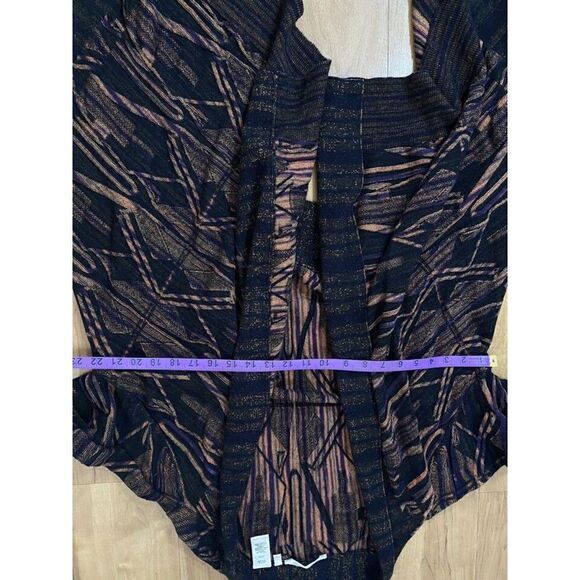 SOFT SURROUNDINGS Retails $118 Jacquard Wool Blend Draped Cardigan Sz Large - Picture 7 of 8